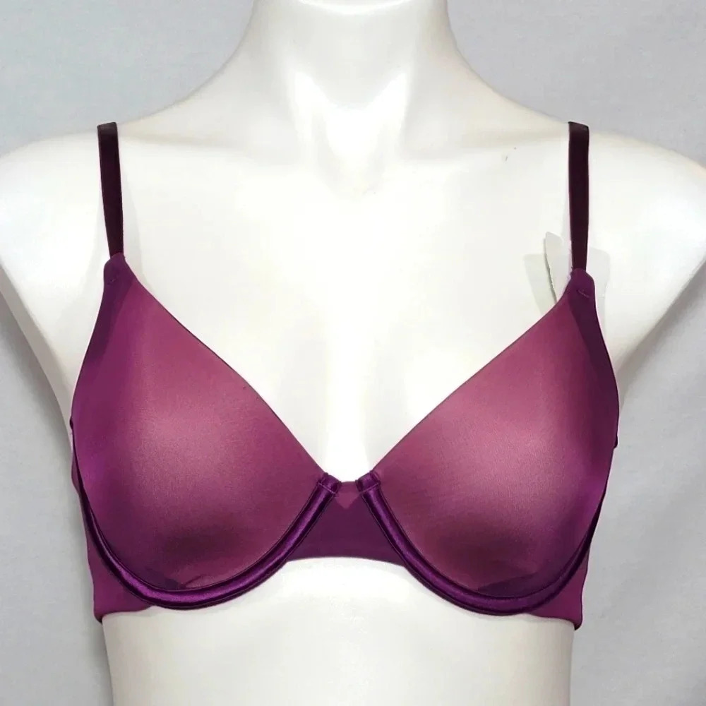 36B Maidenform 7321 Sensual Shapes Demi UW Bra Burgundy NWT